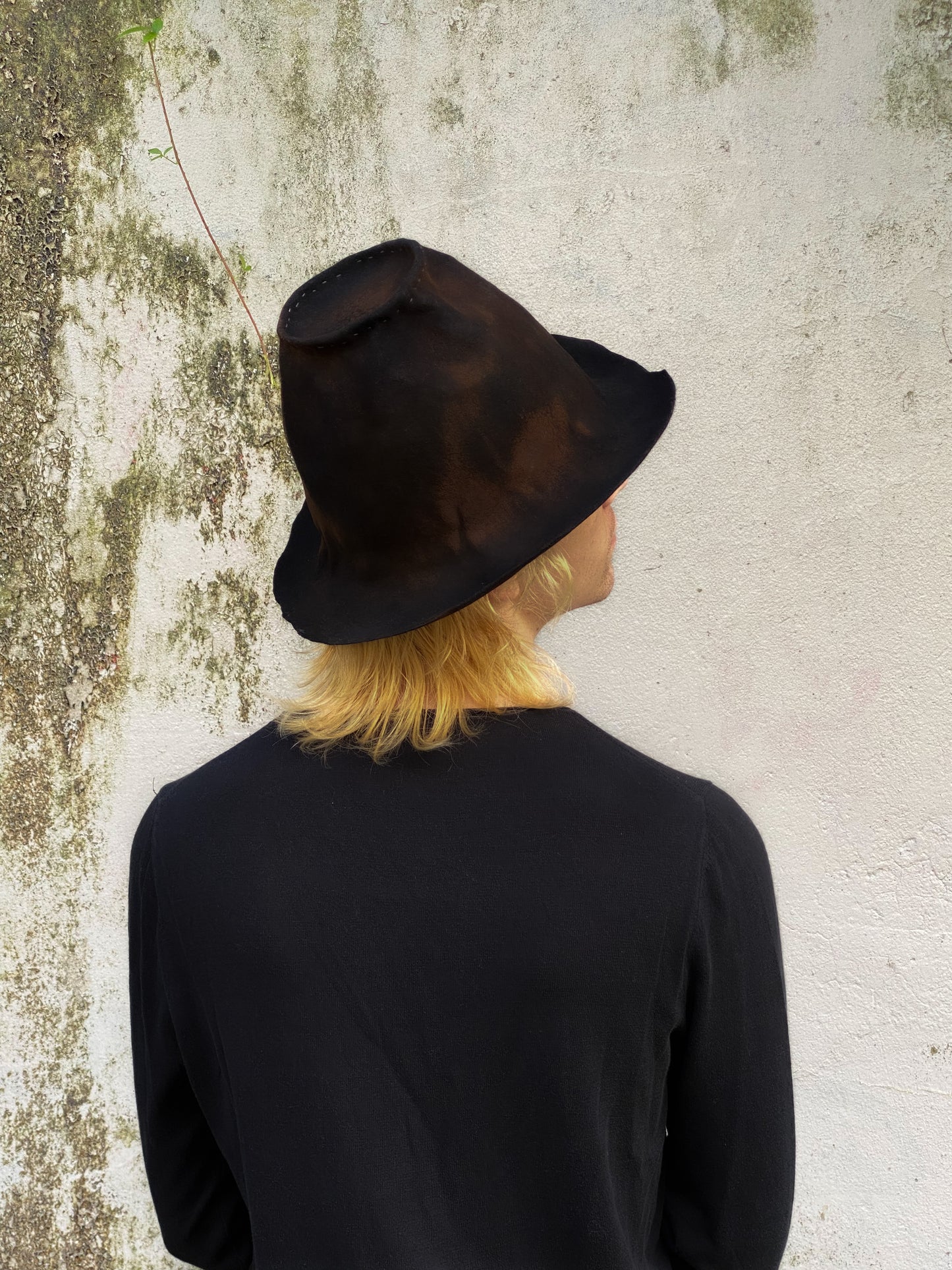 Bucket hat, distressed -  Ranchers 3- Tomoko Tahara millinery works