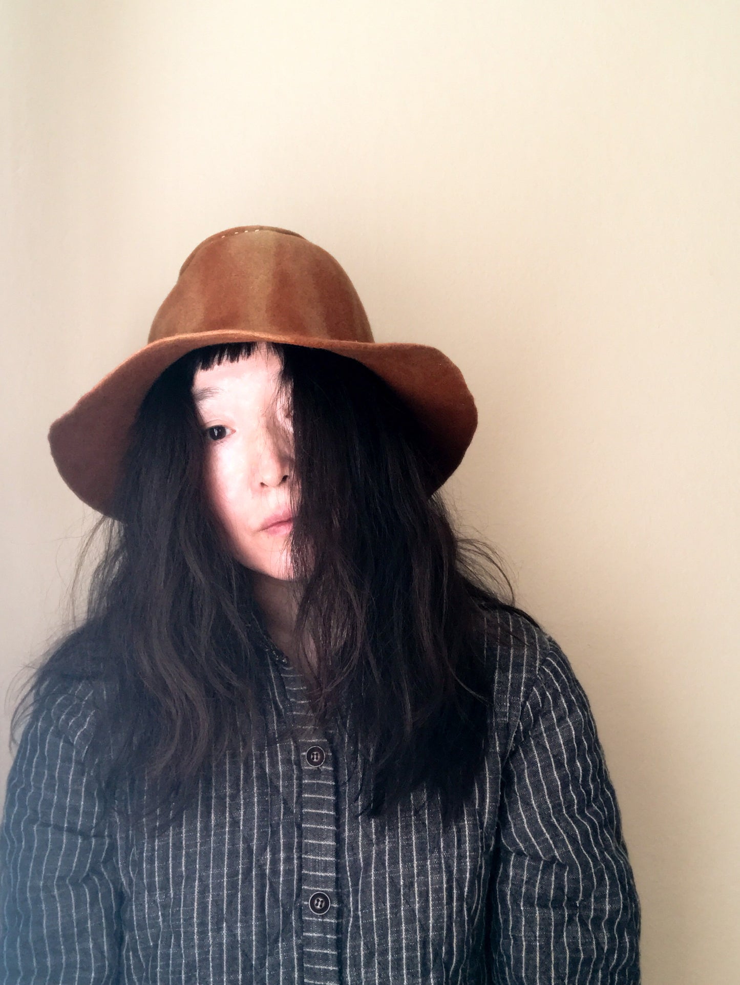 Distressed fur felt hat -  ranchers- Tomoko Tahara millinery works