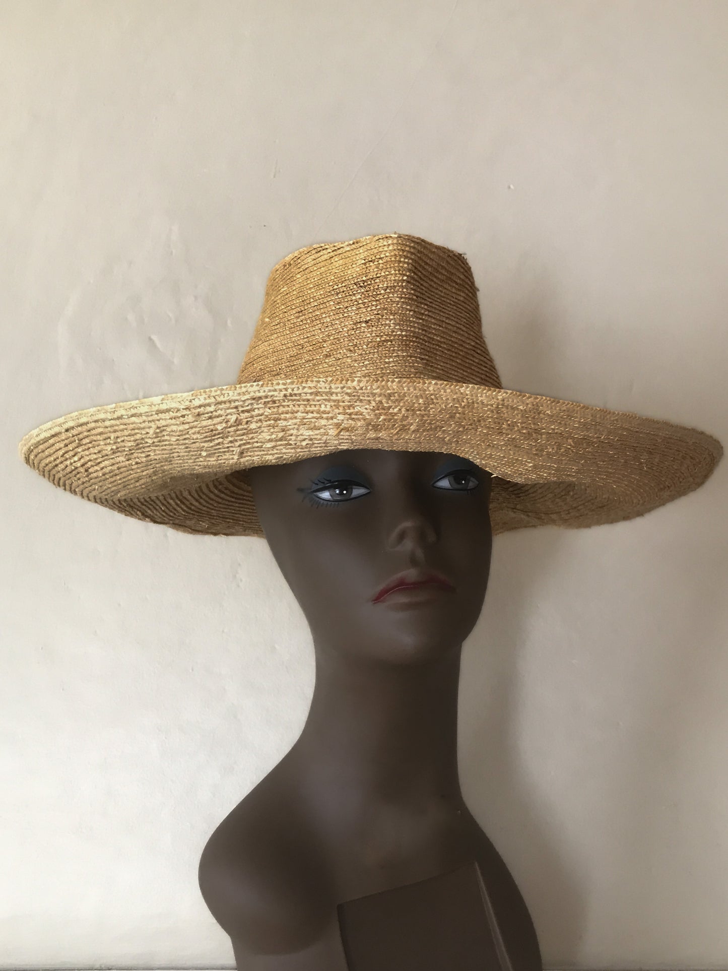 Distressed Italian straw hat - Tomoko Tahara millinery works