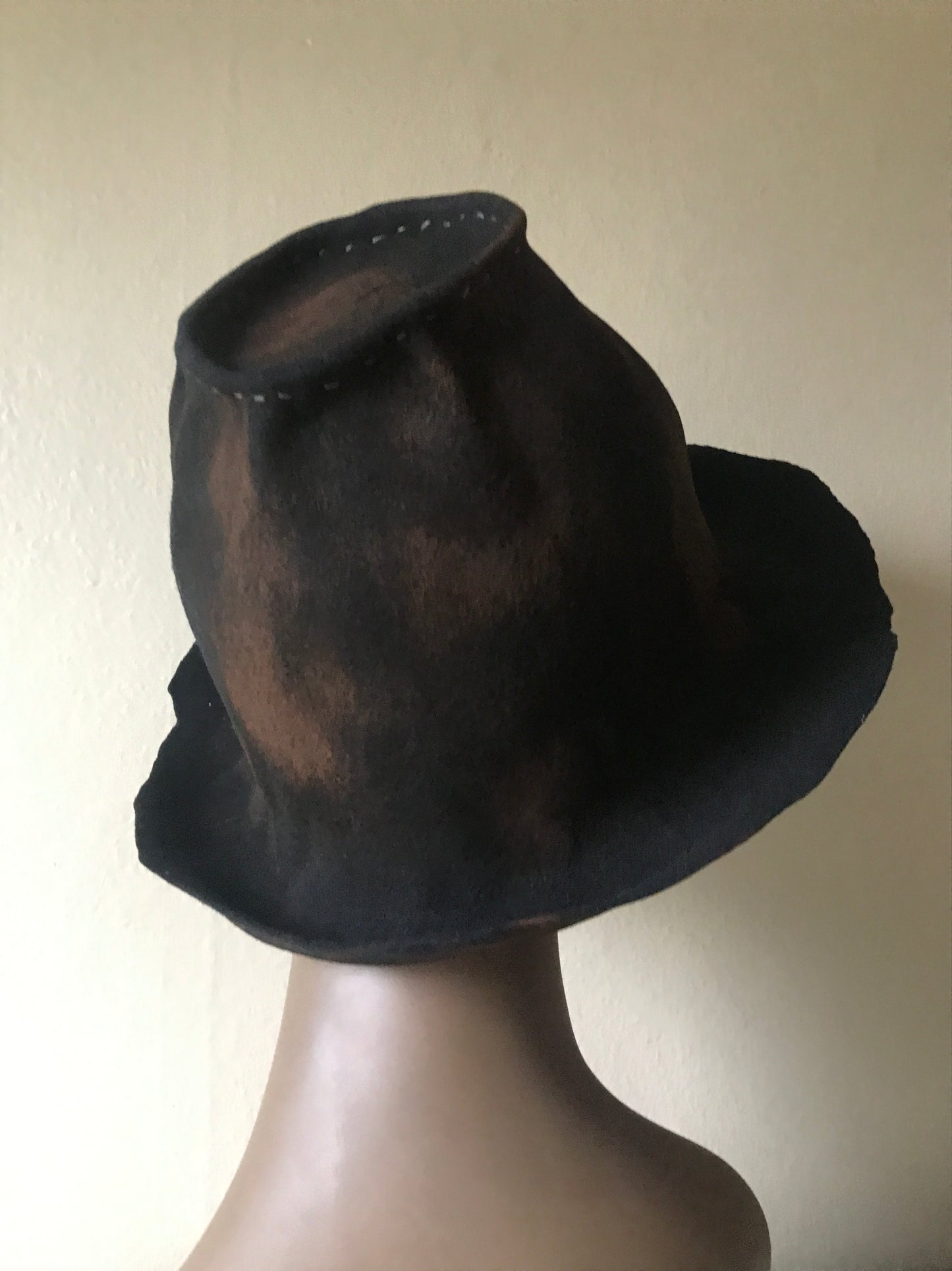 Bucket hat, distressed -  Ranchers 3- Tomoko Tahara millinery works
