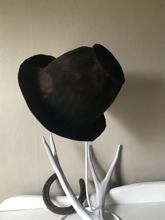 Bucket hat, distressed -  Ranchers 3- Tomoko Tahara millinery works