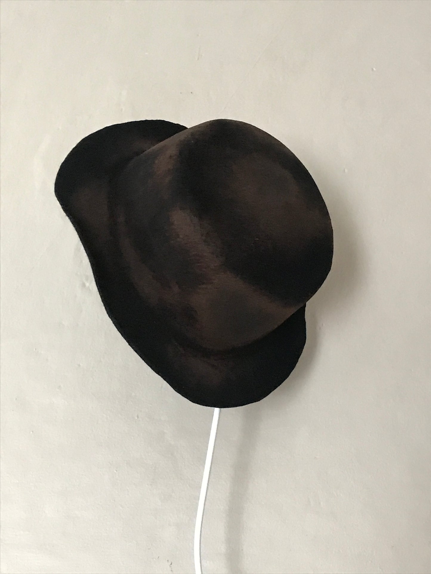 Boater hat, distressed-  Tomoko Tahara millinery works