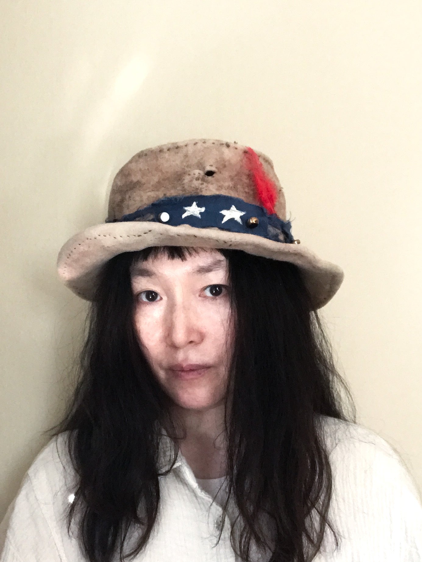 Weathered fur felt bucket hat, mud aged - Speculator- Tomoko Tahara millinery works